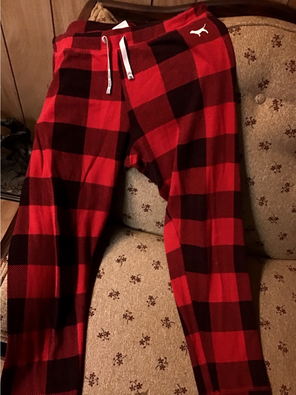 PINK Victoria's Secret Red and Black Plaid pajama pants